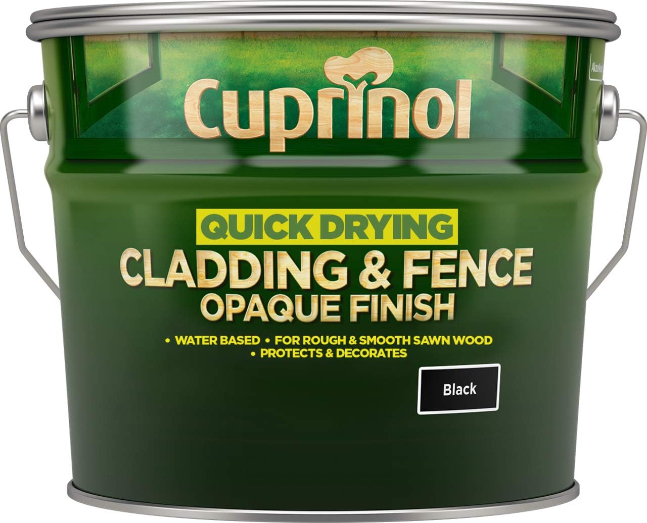 New 2017 Cuprinol Quick Drying Cladding & Fence Opaque Black 10 Litres