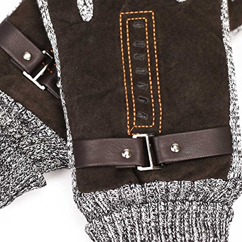 UMIPUBO Guanti Invernali Uomo Esterna Guanti Pelle...