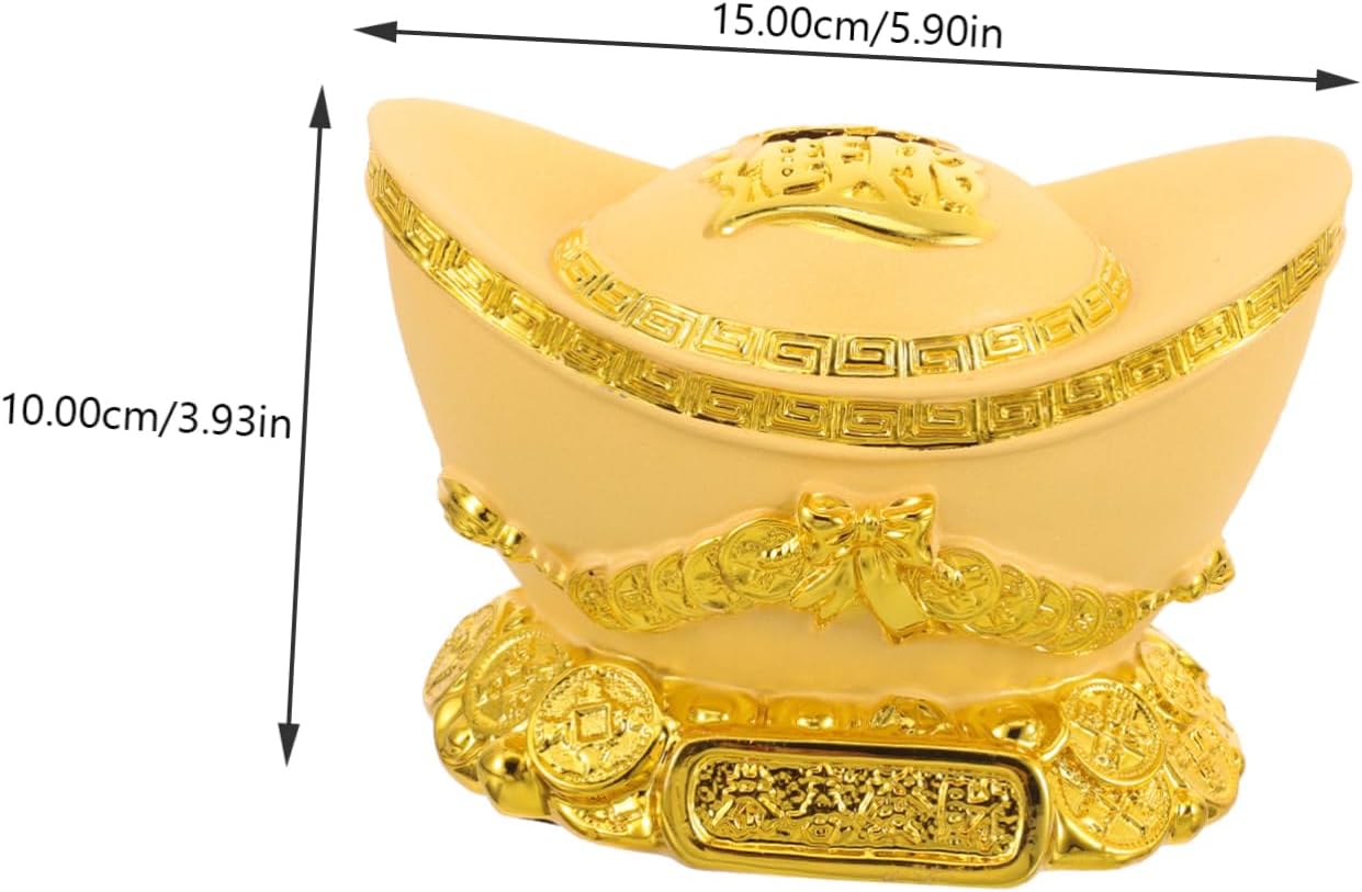 Retro Money Bank Golden Shaped Money Jar Adornments for Home Decor