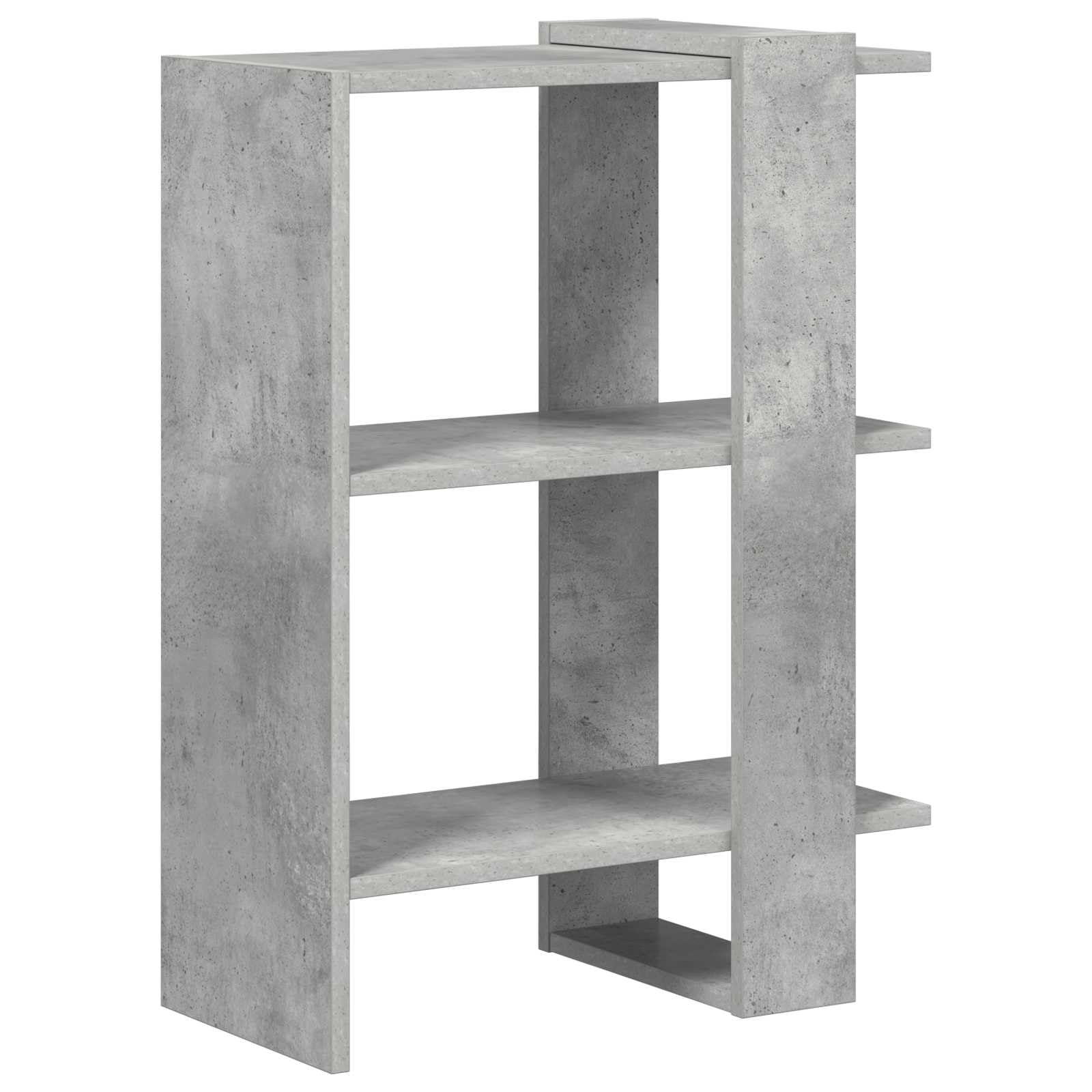 Estantería de pie de madera para pasillo y oficina compacta en elegante acabado gris moderno