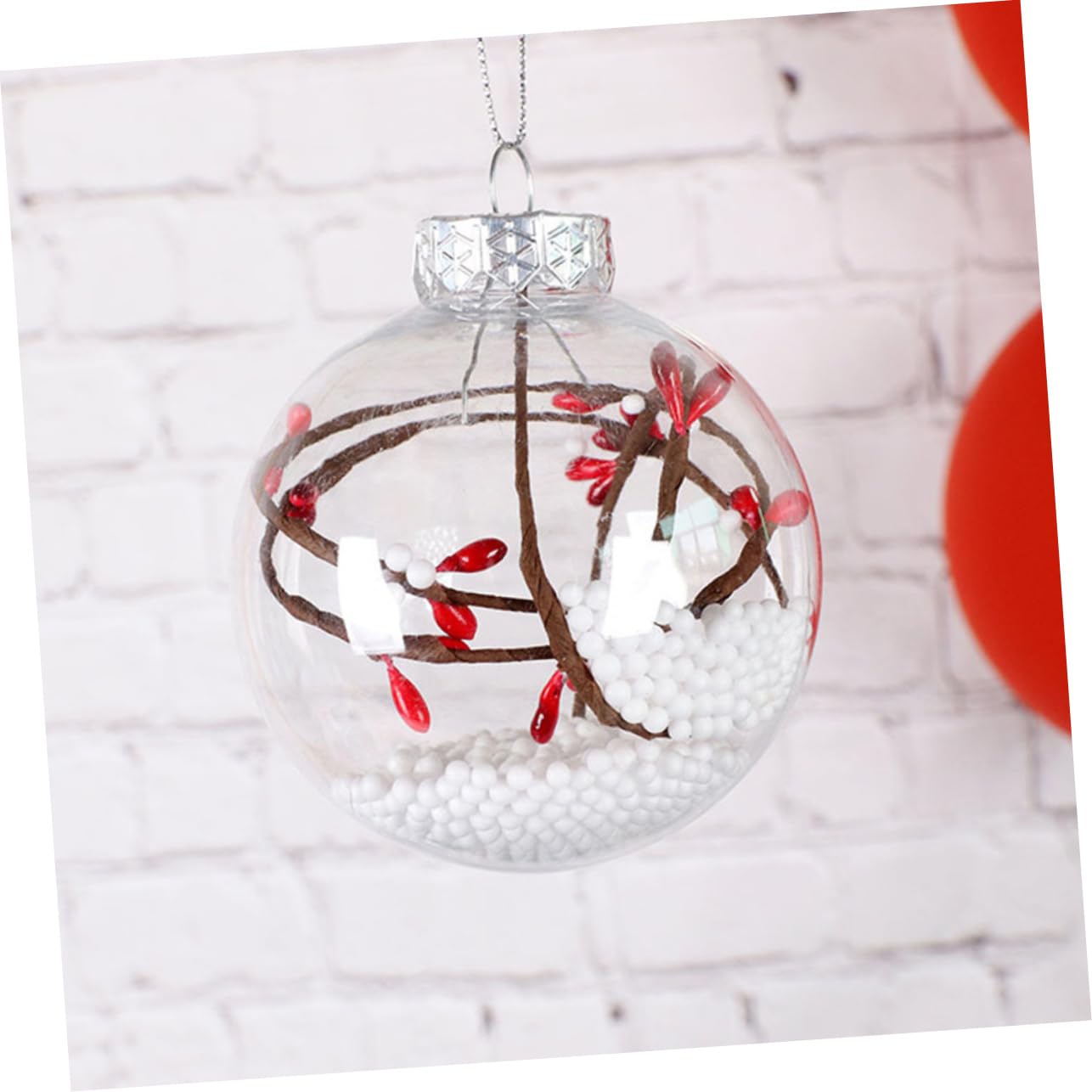 Zerodeko 20 Piezas Bola Transparente Bola Redonda Decoración Bola De Adornos Rellenable Adorno De Bola De De Navidad Claro Adornos De Navidad Bola Clara Hueco Árbol De Navidad