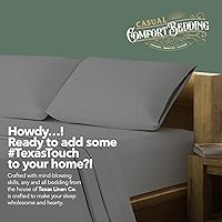 Vista 8 de TEXAS LINEN CO. Paquete de 2 juegos de sábanas de percal de algodón 100% orgánico, suaves, transpirables y refrescantes, con esquinas profundas