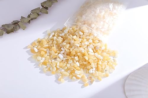 Miniatura 2 de QINJIEJIE Piedras de cristal de jade amarillo, piedra natural, grava a granel, piezas de rocas trituradas pulidas, piedra de cuarzo pulido, 0.55