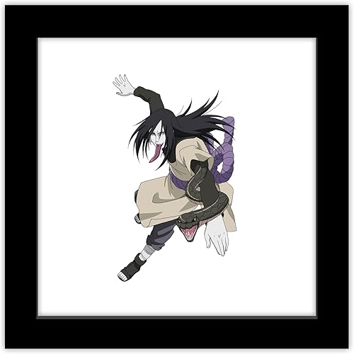 Trends International Gallery Pops Naruto Shippuden - Orochimaru - Arte de pared, versión enmarcada negra, 12 x 12 pulgadas