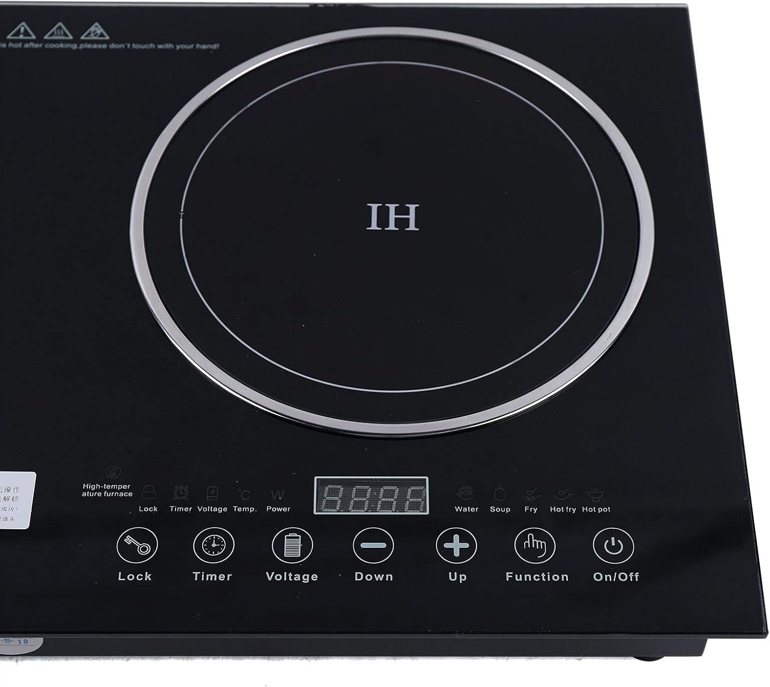 Electric Ceramic Cooktop, Electric Induction Cooktop, 2 Burners Built-in Electric Stove Top with Timer, Adjustable Temperature, Child Safety Lock, 8 Heating Level, 110V 2600W