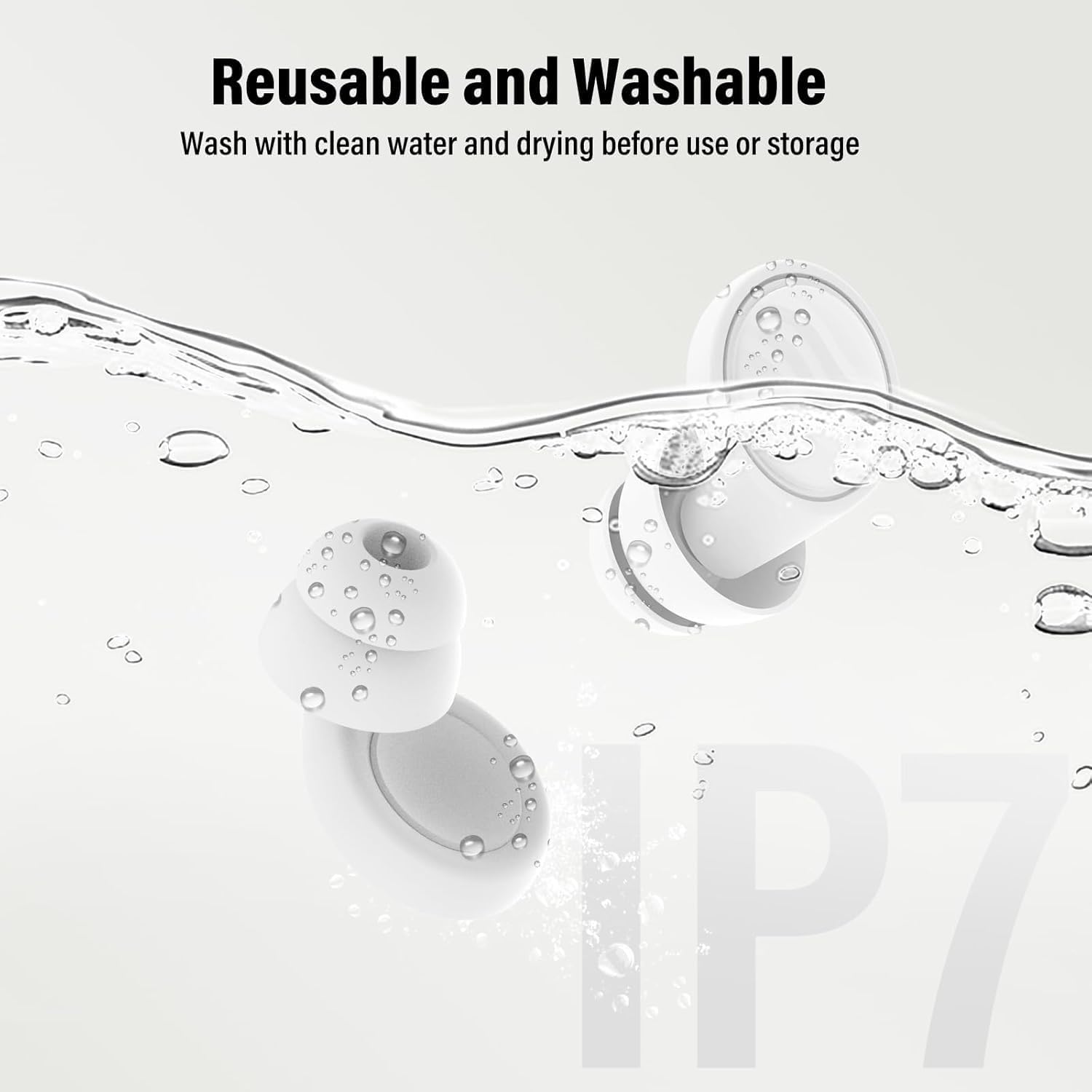 Ear Plugs for Sleeping Noise Cancelling - 35dB Reusable Ear Plugs with 7 Eartips and Carry Case - Flexible Hearing Protection - Replaceable Single/Double Eartips for Sleep, Focus, Travel, Work