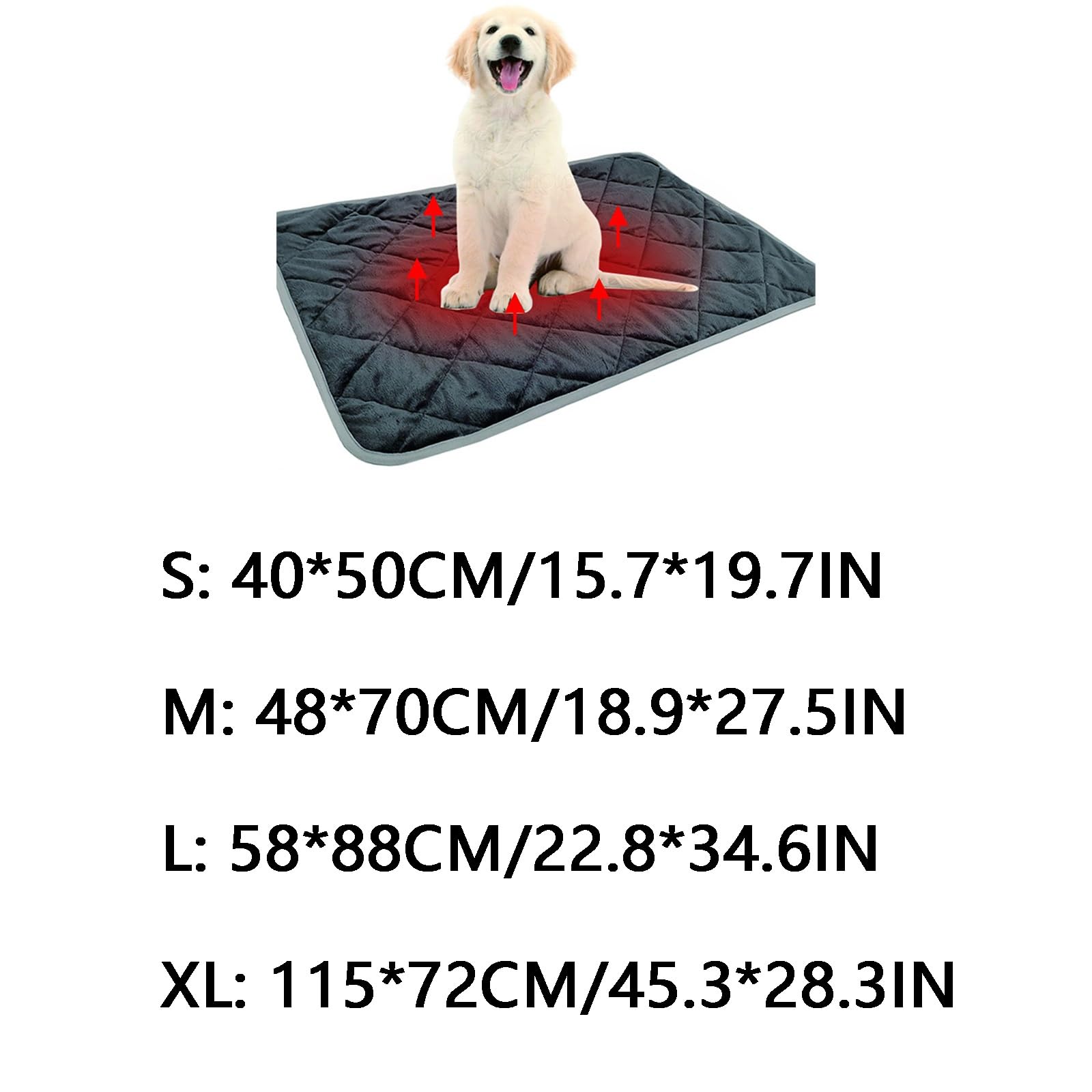 Selbstheizende Katzendecke, Selbstheizende Hundedecke, Leicht zu Reinigen, rutschfest und Strapazierfähig, Weich und Bequem, für Den Innen- und Außenbereich Geeignet(Brown,X-Large)