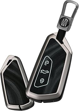 Car Key Case Key Box Compatible with Skoda Octavia 2021 Kodiaq 2024 for Cupra Leon Formentor Remote Controls Key Cover with Key Fob 3 Buttons B-Black