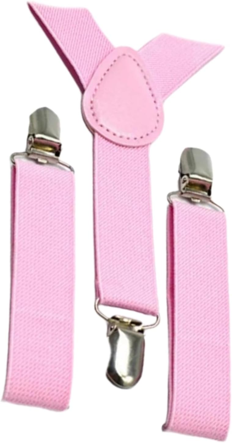 Child Kids Girls Boys Suspenders Braces,Adjustable Clip on Y-Back Elastic with Metal Clips for Girls Boys' Suspenders