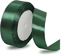 Vista 120 de Cinta dorada para envolver regalos, cinta de satén de 1 pulgada x 25 yardas para manualidades, fabricación de lazos para el cabello, coronas, ramos