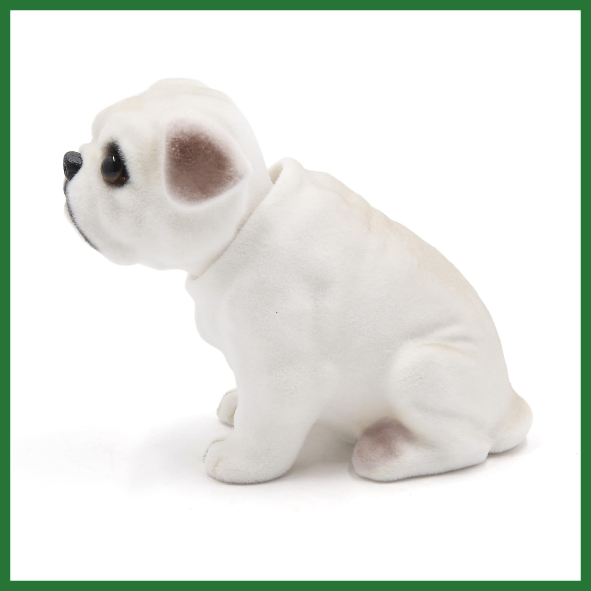 Motoforti Car Dog Shape Nod Nodding Bobblehead Dashboard Decoration White Long-lasting, 5.9" x 2.7" x 4.3" (L*W*H) - Image 2
