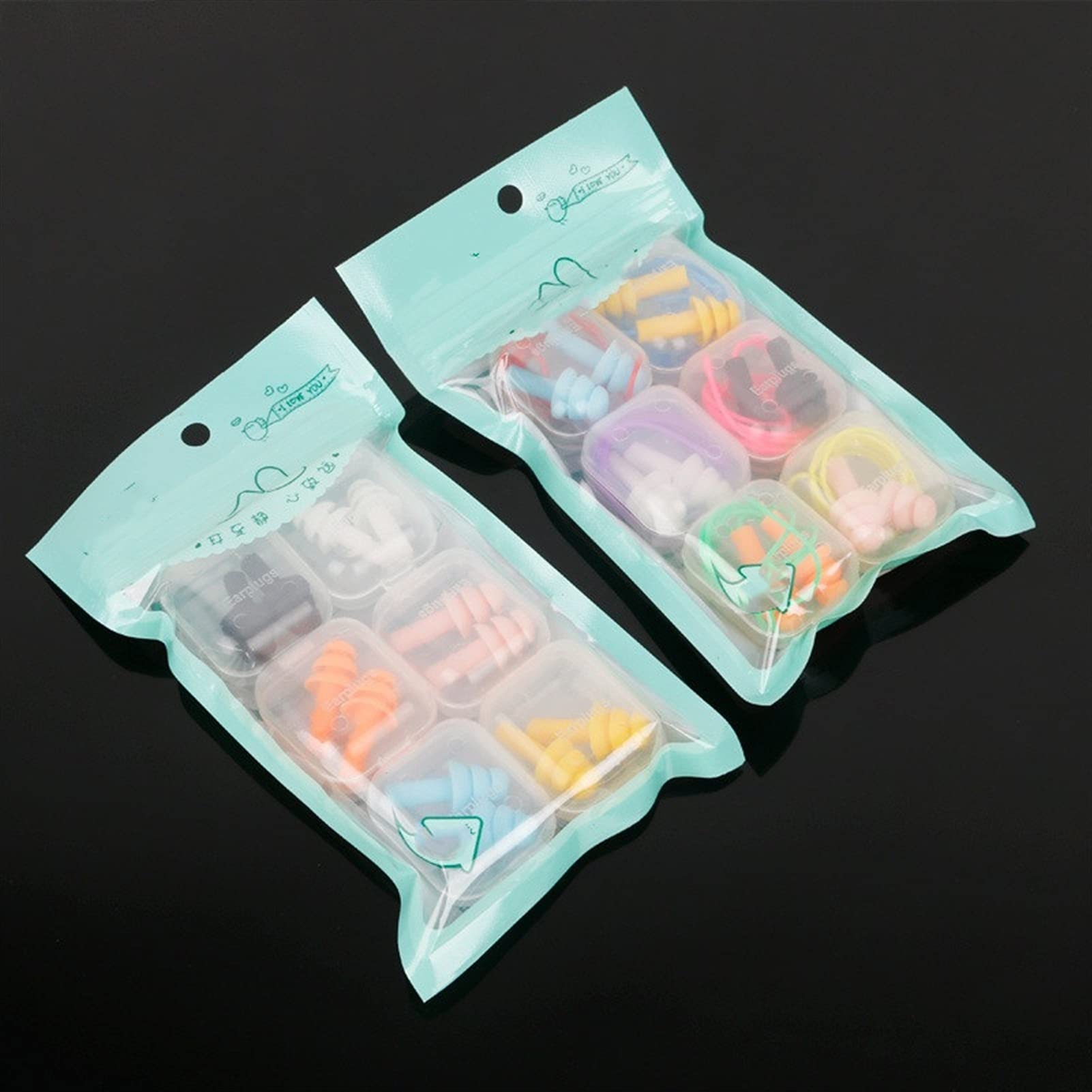 Tapones Oidos Ruido Cinturón de aislamiento de sonido Línea Reducción de ruido Earplugs for el sueño Aprendizaje de sueño Sueño de silicona Anti-ruido Protección de natación Earplugs (6 pares) Tapones