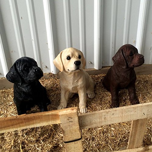 Michael Carr Designs Labrador L Shadow-Black Puppy Love Outdoor Dog Figurine For Gardens, Patios And Lawns (80098) #TOP1