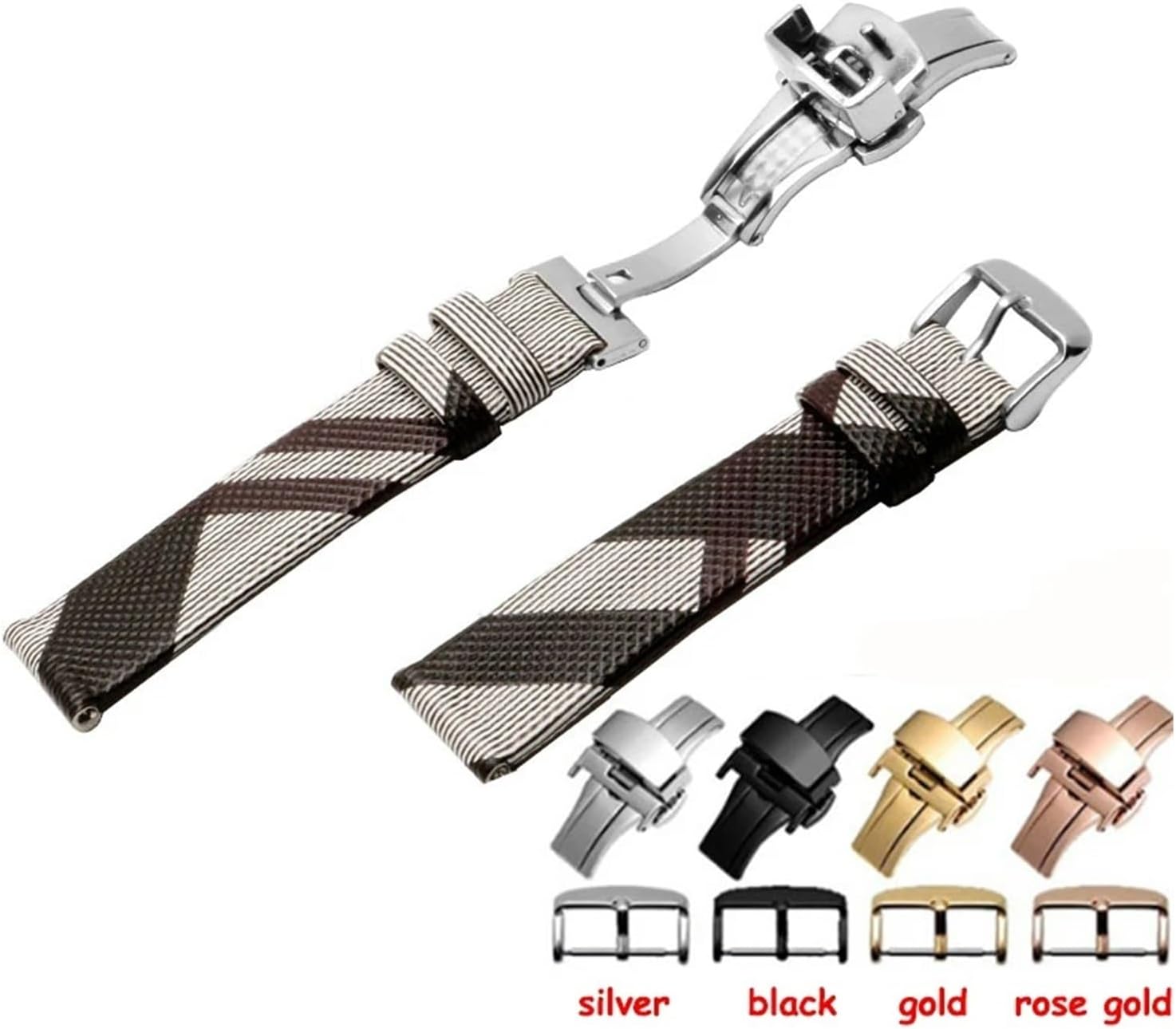 Compatible For Leather Watchband 20mm 22mm Lattice Bracelet Replacement Smart Atch Accessories