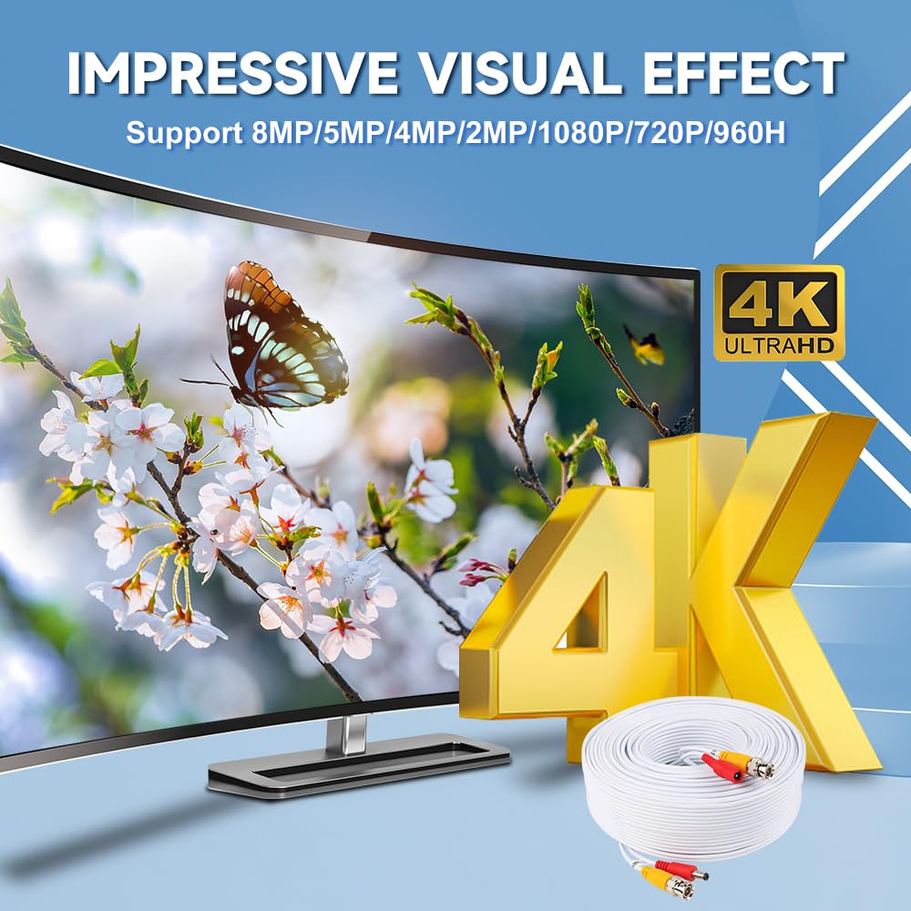 ZOSI Cavo Prolunga Di Alimentazione Da 100 Piedi (30m), 4K | FindTheDeal - Foto 8