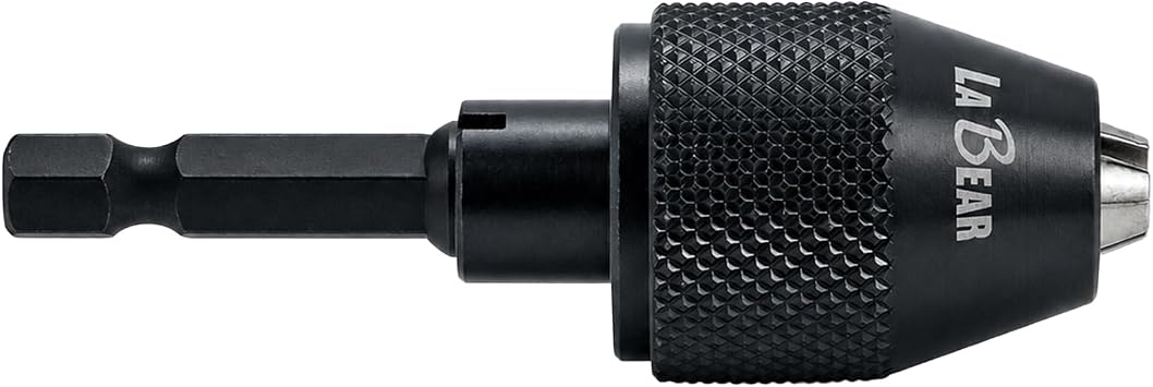 Keyless Drill Chuck Adapter, 1.5-6mm, 1/4" Hex Shank | 3-jaw grip, tool-free bit changes, compact converter for cordless screwdriver, precision drilling, craft, jewelry, DIY repair