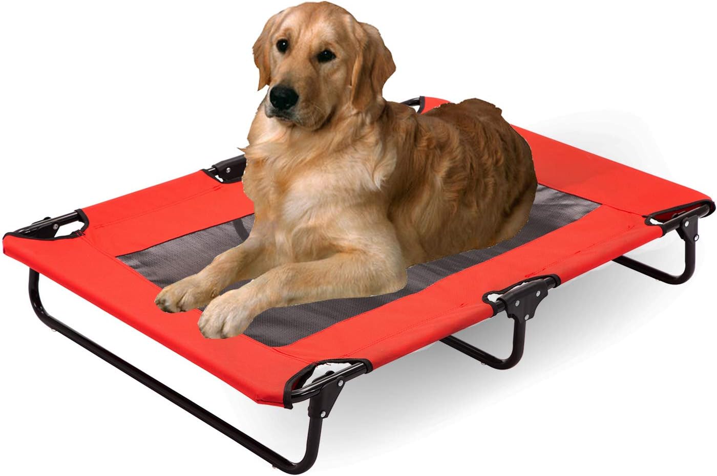 wonline Elevated Dog Pet Bed, Mesh Cot with Foldable Steel Frame, Portable for Dogs, Cats, Pets Big Size