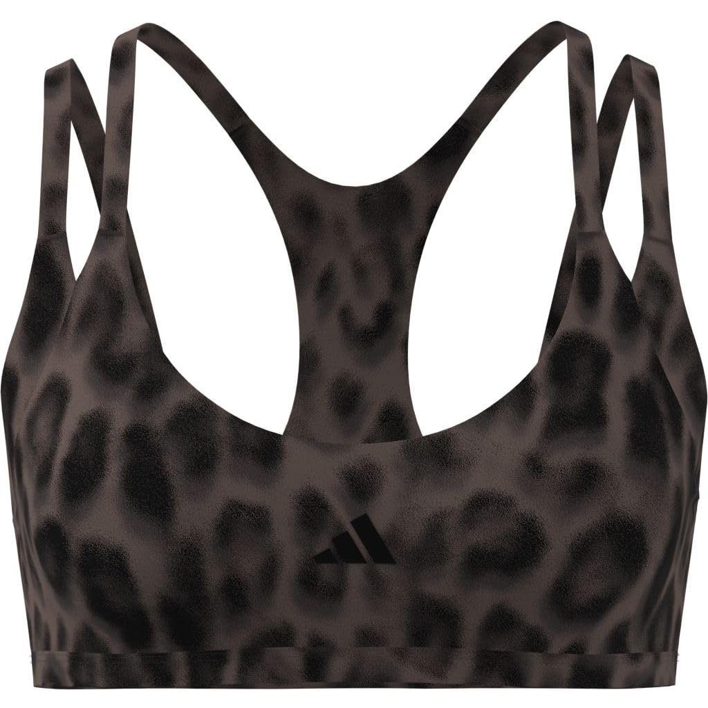 Adidas Damen Optime Workout Leopard Strappy Light Support Bra Sport-BH (1er Pack)