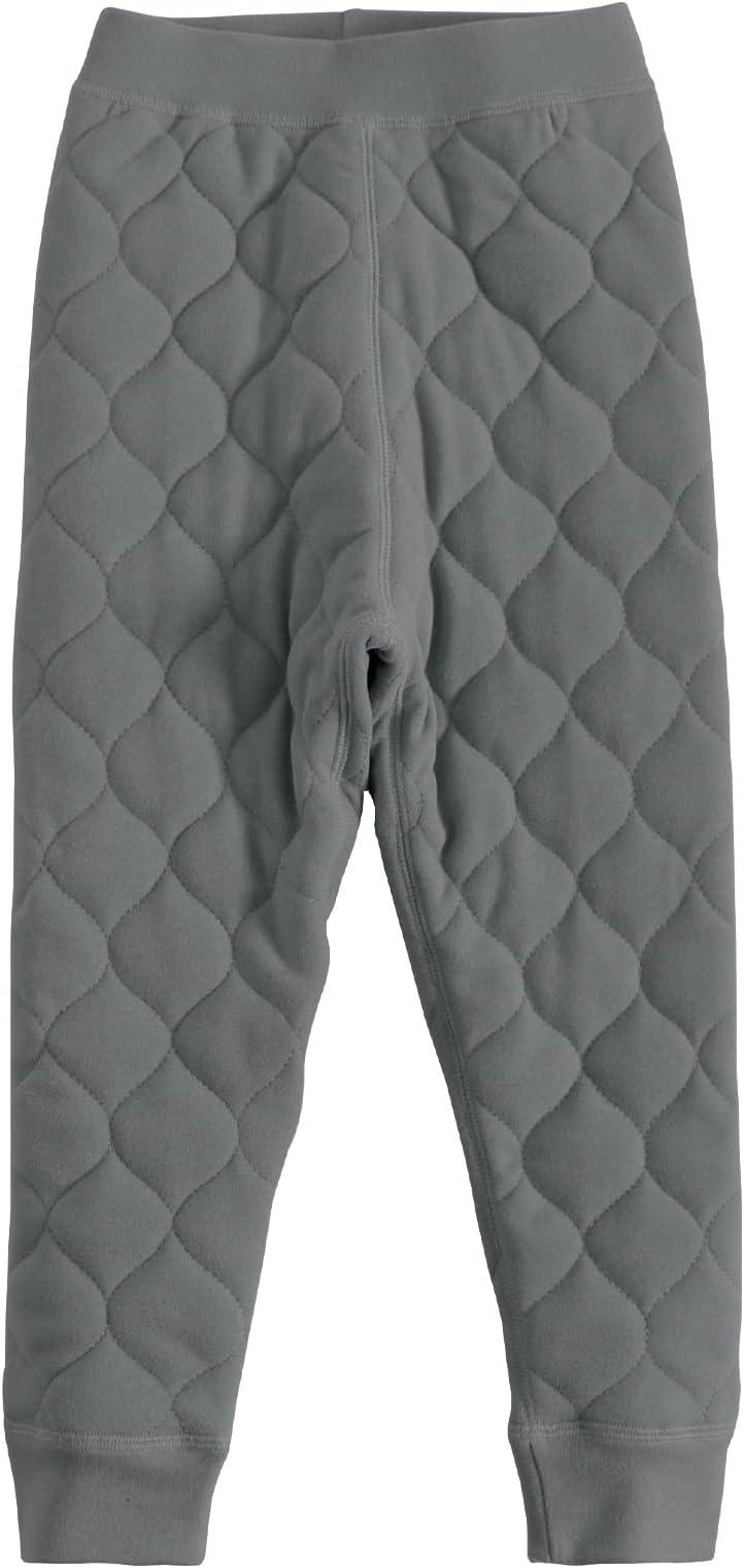 birbyrrlyBoys' Girls' Quilted Long Johns Thermal Bottom Underwear Base Layer Pants Insulated for Outdoor Ski Warmth