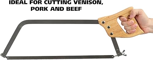 Miniatura 5 de GreatNeck BUS18 Sierra de carnicero, 18 pulgadas, sierra de procesamiento de carne, corte a través de huesos y carne, ideal para uso doméstico y