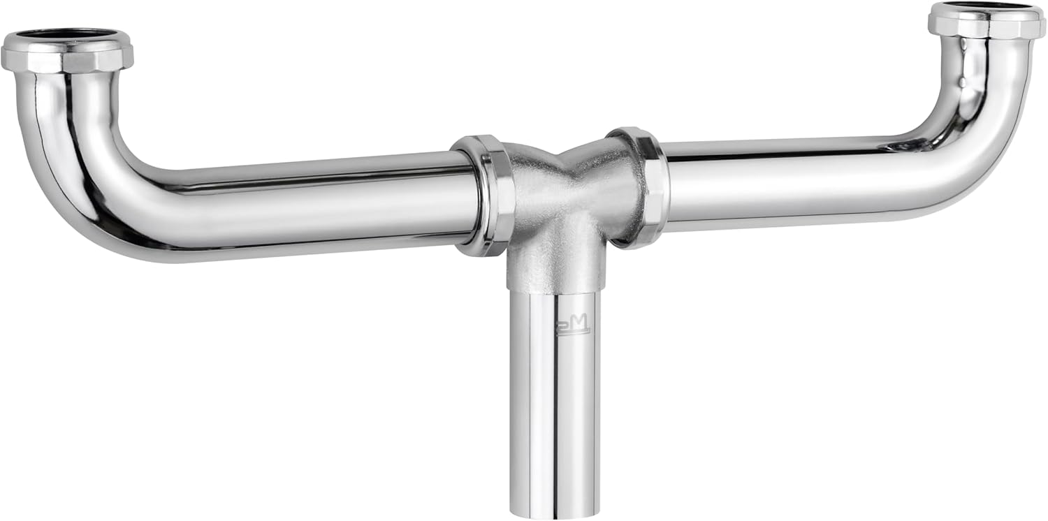 ZM 1-1/2 Inch x 16 Inch Kitchen Sink End Waste Center Outlet for Tubular Drain Applications, Chrome