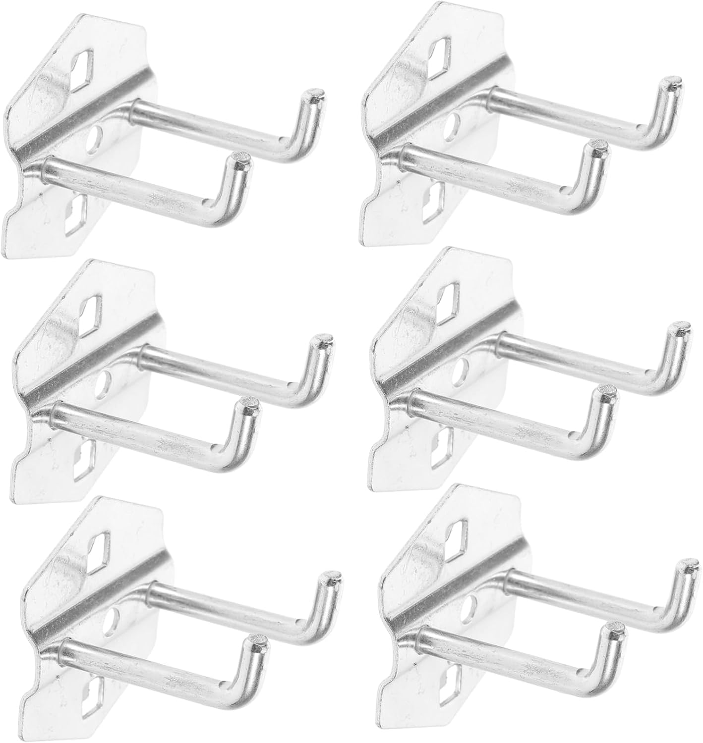 Garneck 6pcs Garage Pegboard Hooks Metal Pegboard Hooks Assortment Garage Hangers Tools Hanging Accessories