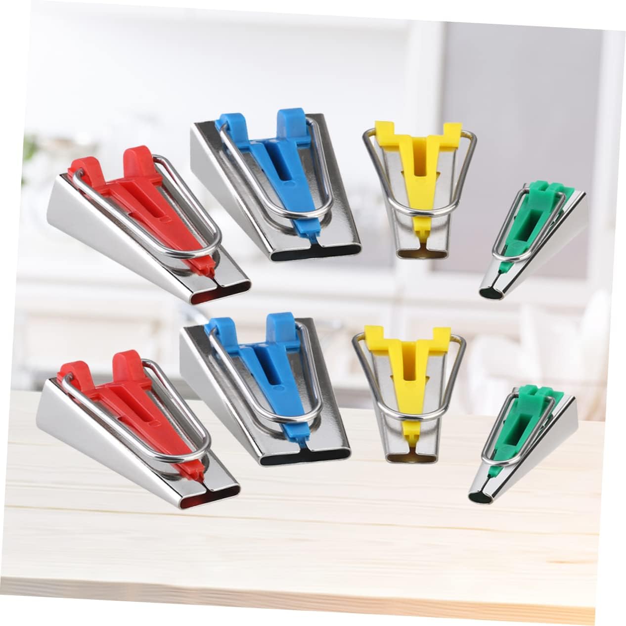 Beatifufu 8pcs Sewing Tape Maker Tool Bias Tape Makers for Binding Quilting Fabric Clips