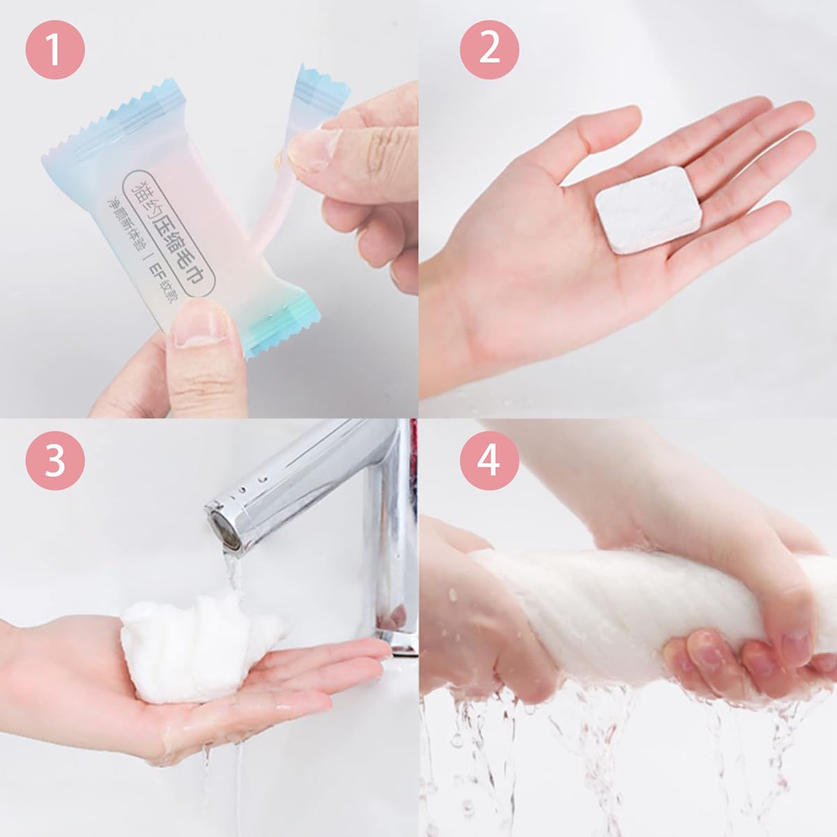 Amazon｜圧縮タオル 大純綿 増粘 22枚 サイズ 25*40cm 圧縮使い捨て