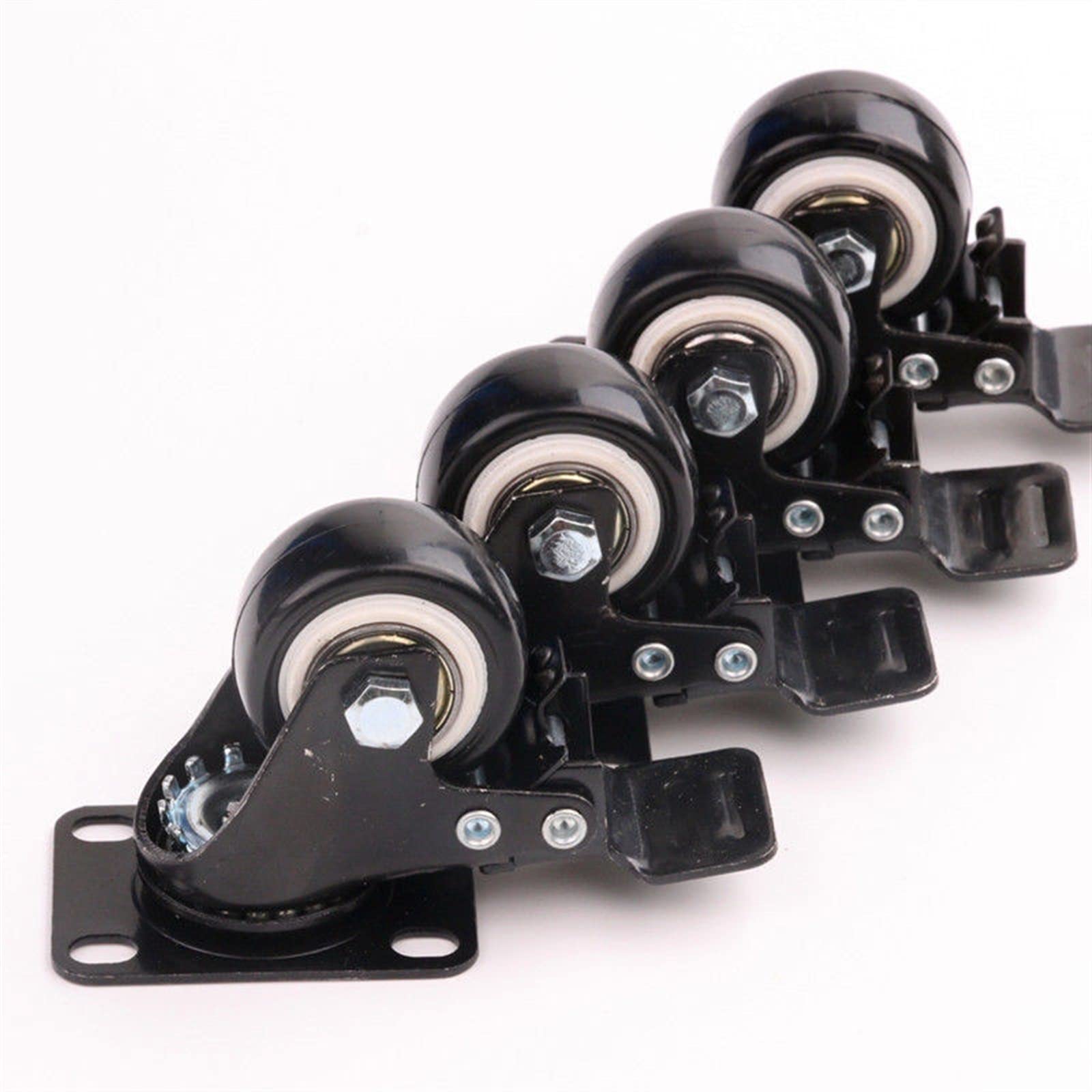 Ruedas de hardware para muebles con freno de seguridad pack de 4 piezas 7