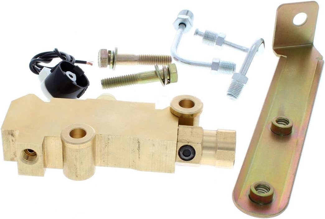 Speedway Motors Disc/Disc Proportioning Valve with Hard Lines, Brass Construction and Bracket, Fits Master Cylinder with 3/8-24 Outlets for Four-Wheel Disc Brake Systems