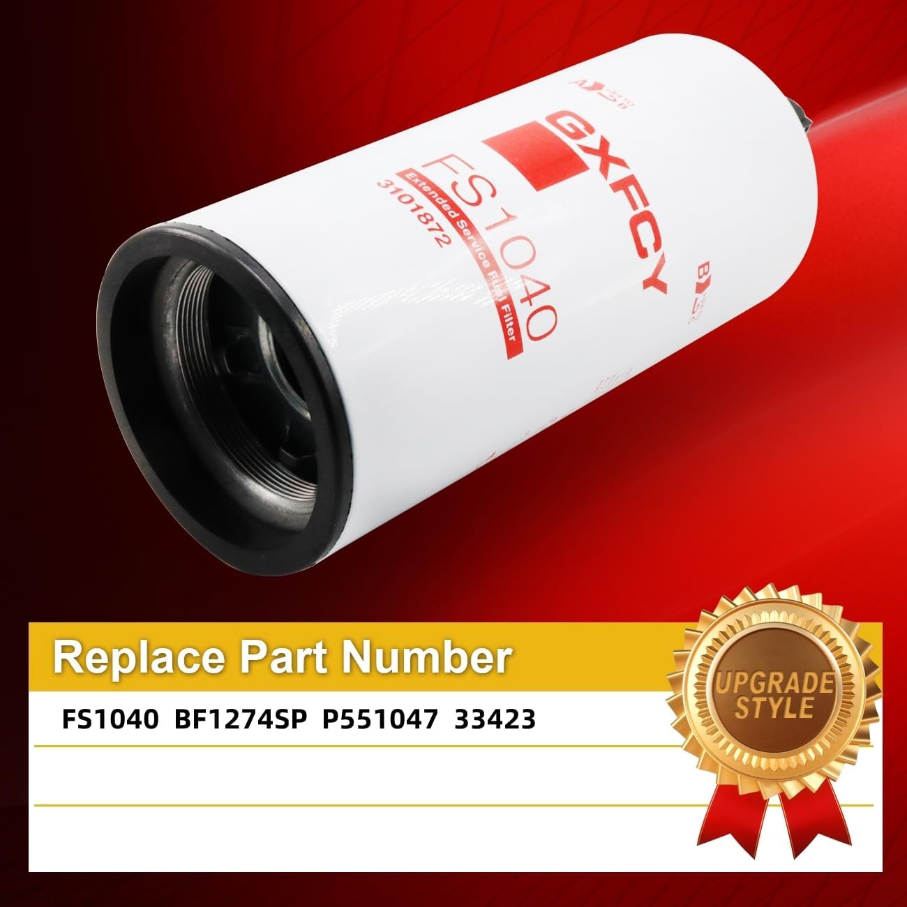 FS1040 燃料水分離器フィルター BF1274SP P551047 33423 ISX QSX 15リットル対応 (4個パック)