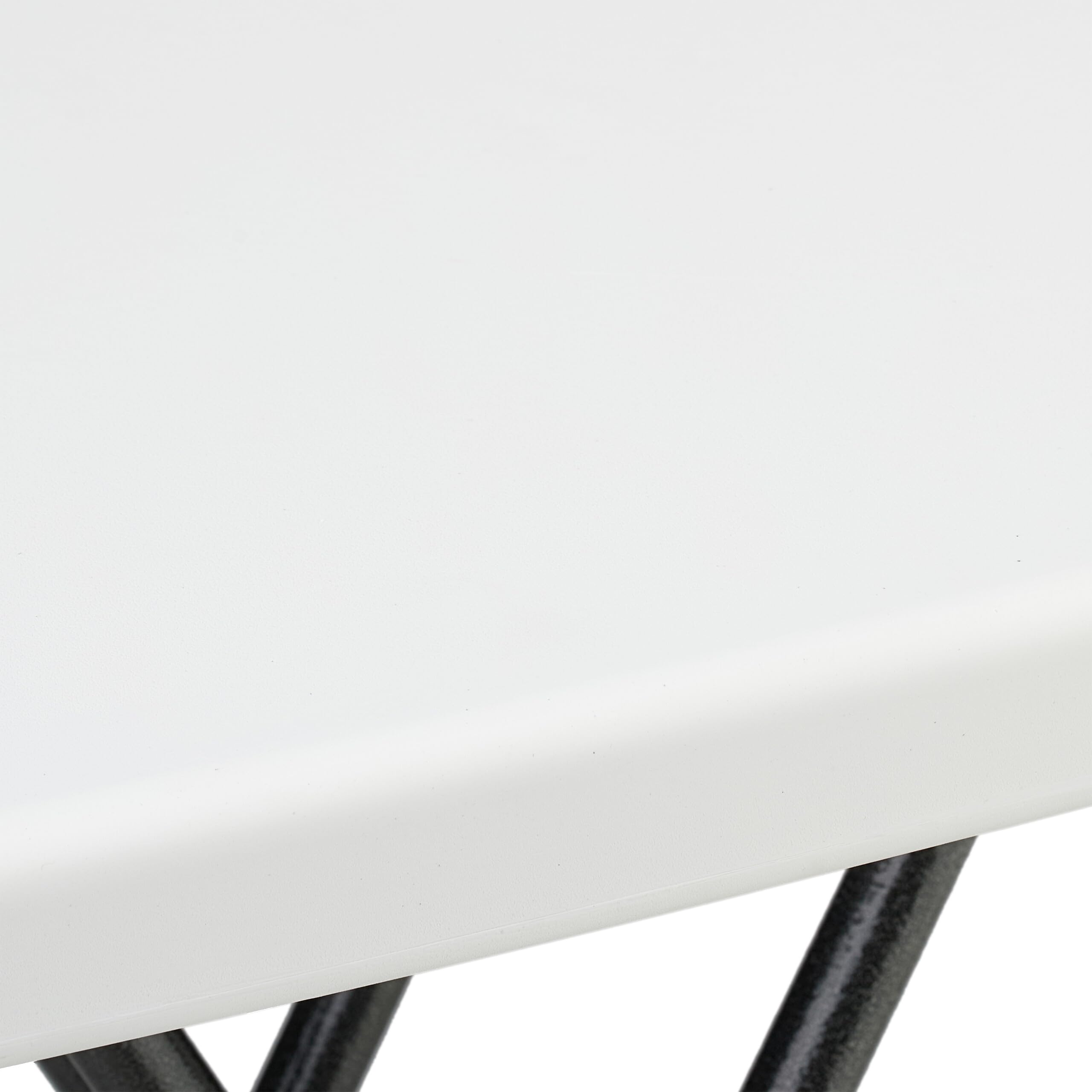 Relaxdays Tavolo Pieghevole da Giardino, Tavolino da Campeggio HLP 71x78x49 cm, Regolabile in Altezza, 2 Persone, Bianco