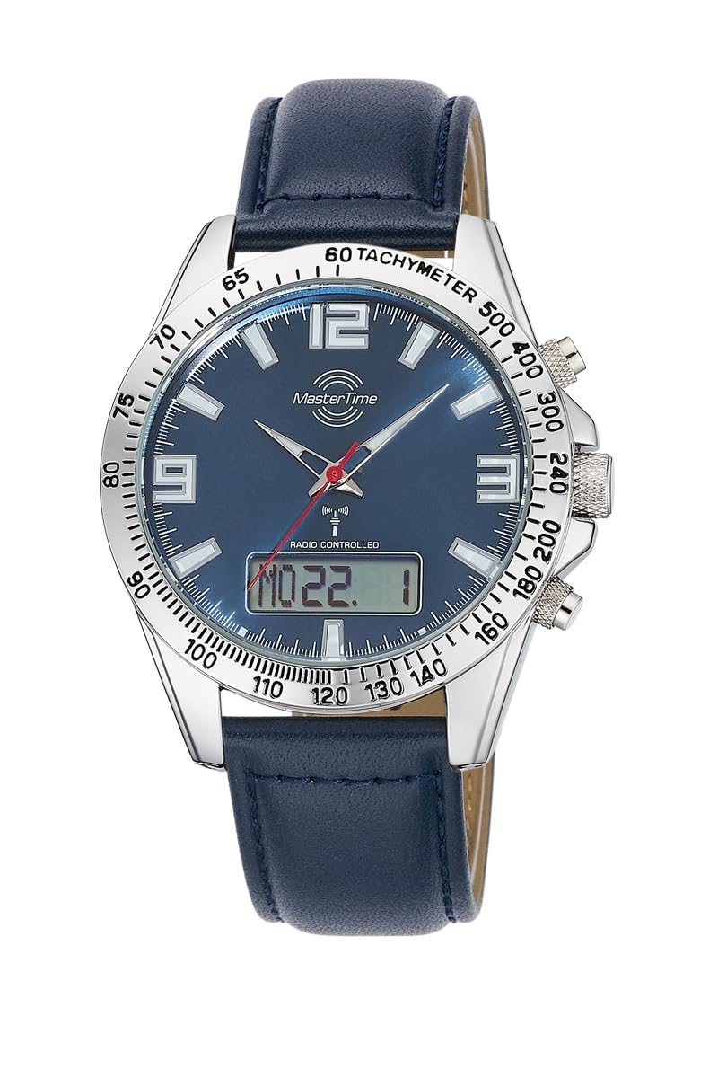 Master Time Funk Quarz Herren Uhr Analog-Digital mit Leder Armband MTGA-10876-32L