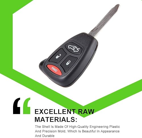 Miniatura 3 de SCITOO Compatible con carcasa sin llave, 2 unidades de repuesto para llave remota de entrada sin llave, combo de caja de transmisor sin cortar para