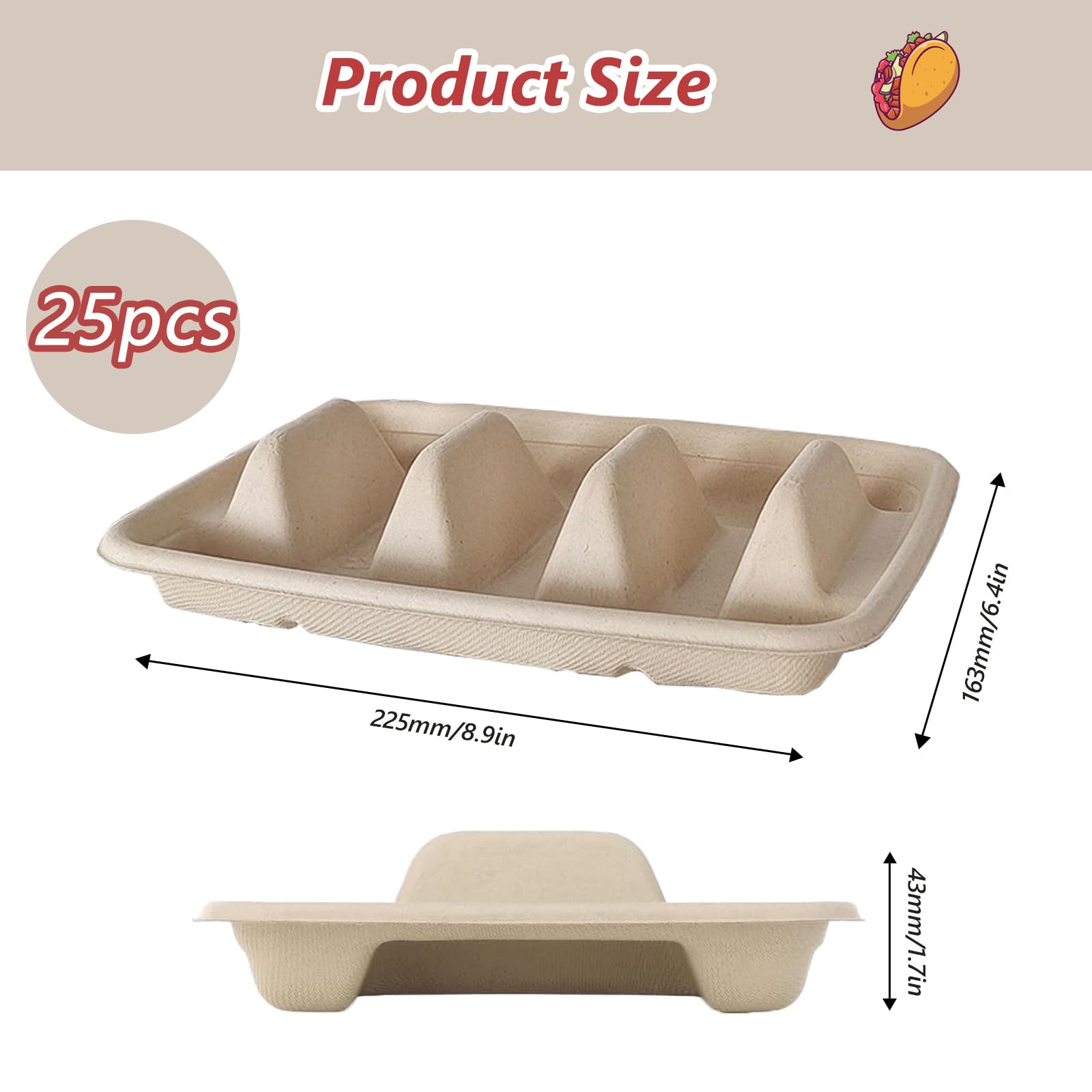 Tooloflife Supporto Per Taco In Acciaio Inox - 2 Pezzi, Forma Onda, Porta Tortillas Per 3-4 Tacos