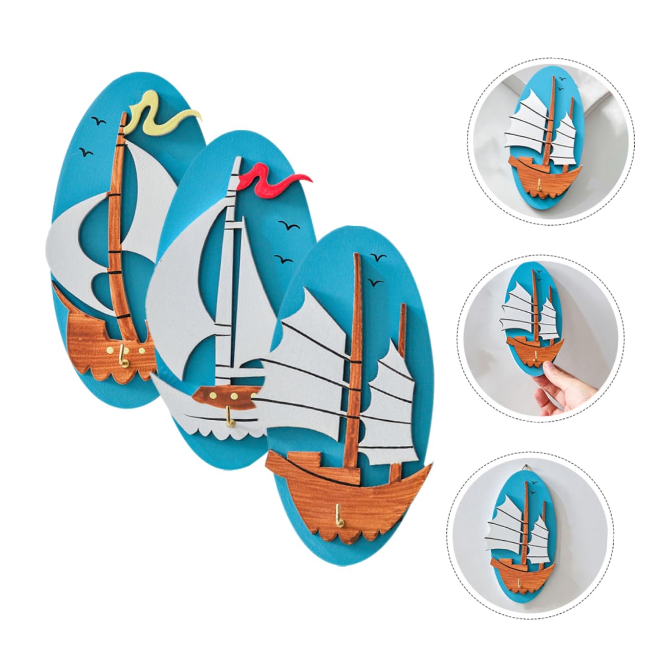 sourcing map Ganci da parete, 6 pezzi, ganci in metallo a doppia punta, moderni e semplici, ganci da parete per appendere asciugamani, cappotti, zaini, sciarpe, cappelli (rosso