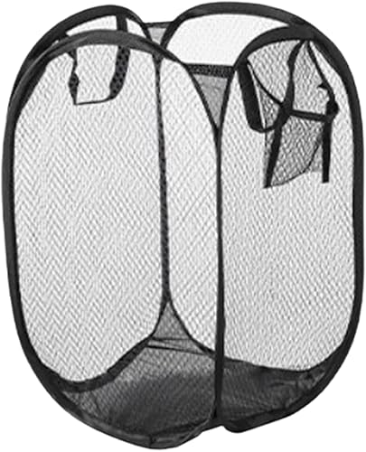 Miniatura 10 de Cesta de lavandería grande, con asas, cesta ligera plegable, bolsa de lavandería plegable, almacenamiento de ropa duradero, cesta de ropa alta