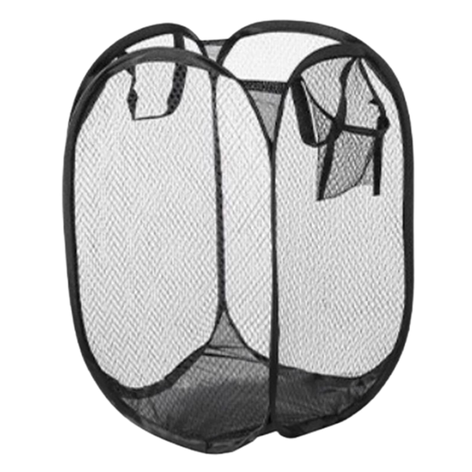 Ulafbwur Black Wash Basket Laundry Large Capacity Multi Holes Foldable Hollow Out Washable Store Dirty Clothes Sundries Organizer Children Toys Laundry Wash Baskets Laundry