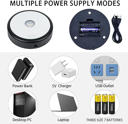 Miniatura 10 de Base de soporte de luz multicolor multimodal LED de 4.33 pulgadas, color plateado, base de exhibición cuadrada para arte de cristal 3D, base de luz