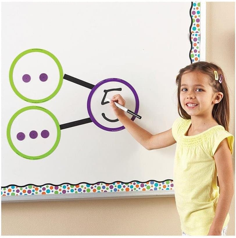 Learning Resources Giant Magnetic Number Bonds, Math Teacher aids, Whiteboard accessories, 55 Pieces, Grades K+