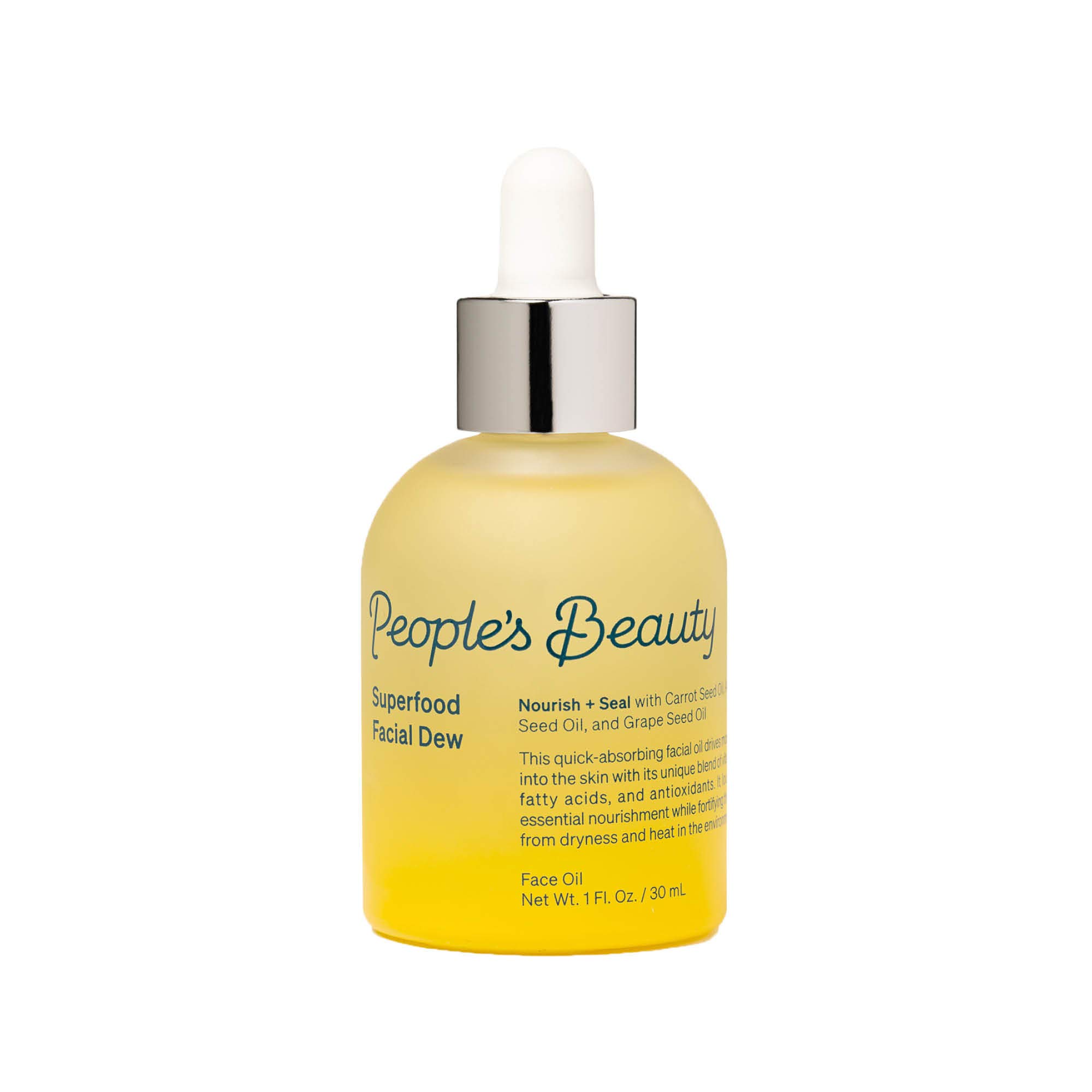 PEOPLE’S BEAUTY Superfood Facial Dew - Moisturizing Face Oil Made with Nine Antioxidant Rich Plant-Based Oils to Hydrate and Smooth Skin, Vegan & Cruelty-Free, 1 Fl Oz