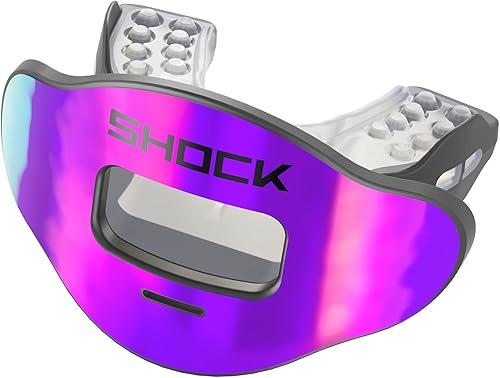 Shock Doctor Max Airflow - Protector de labios, protección bucal completa compatible con frenillos, protector bucal de ajuste instantáneo para