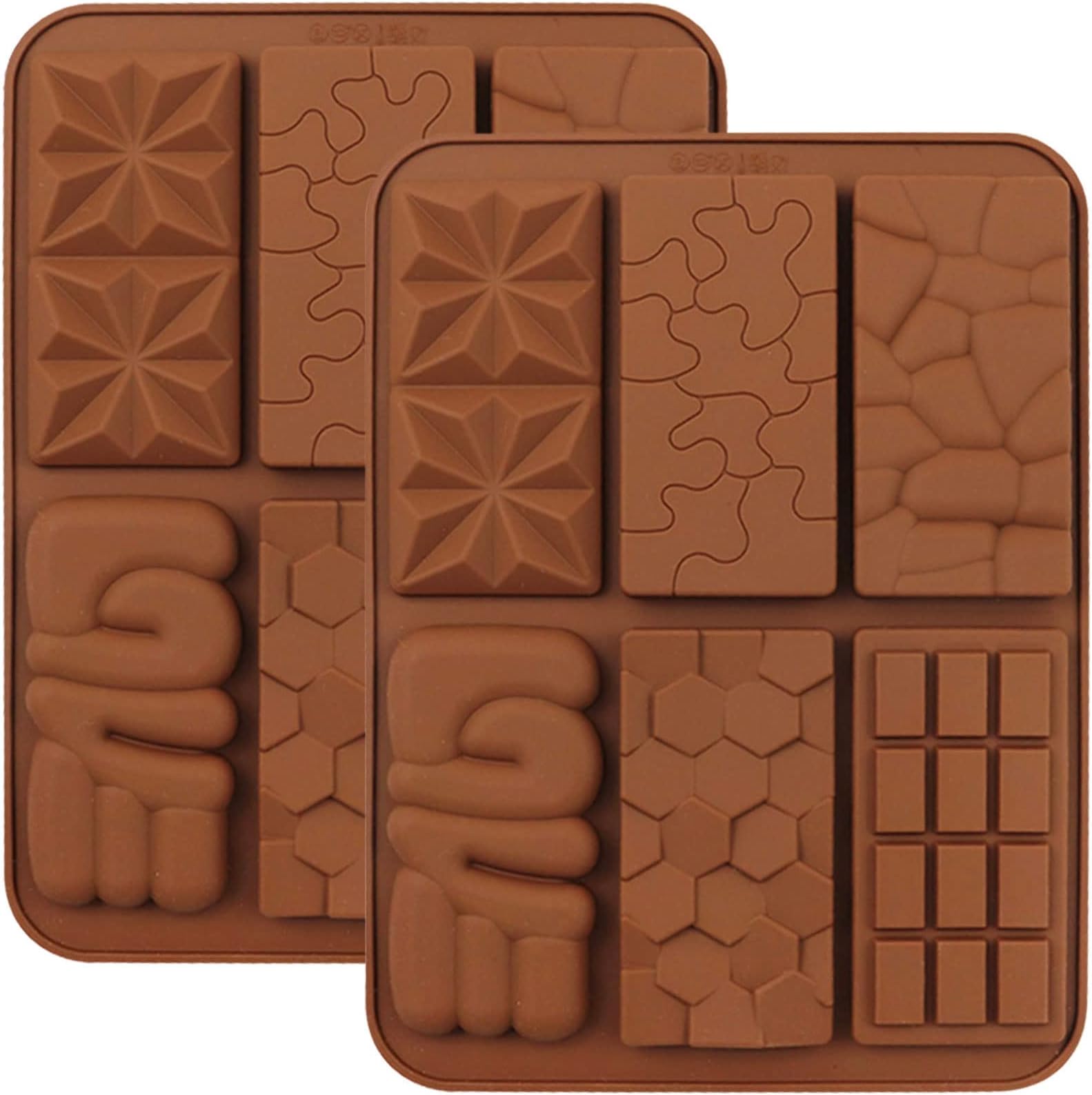 5 Moules Silicone Cozihom Barres Chocolat - 20x15cm - Alimentaire Sans BPA