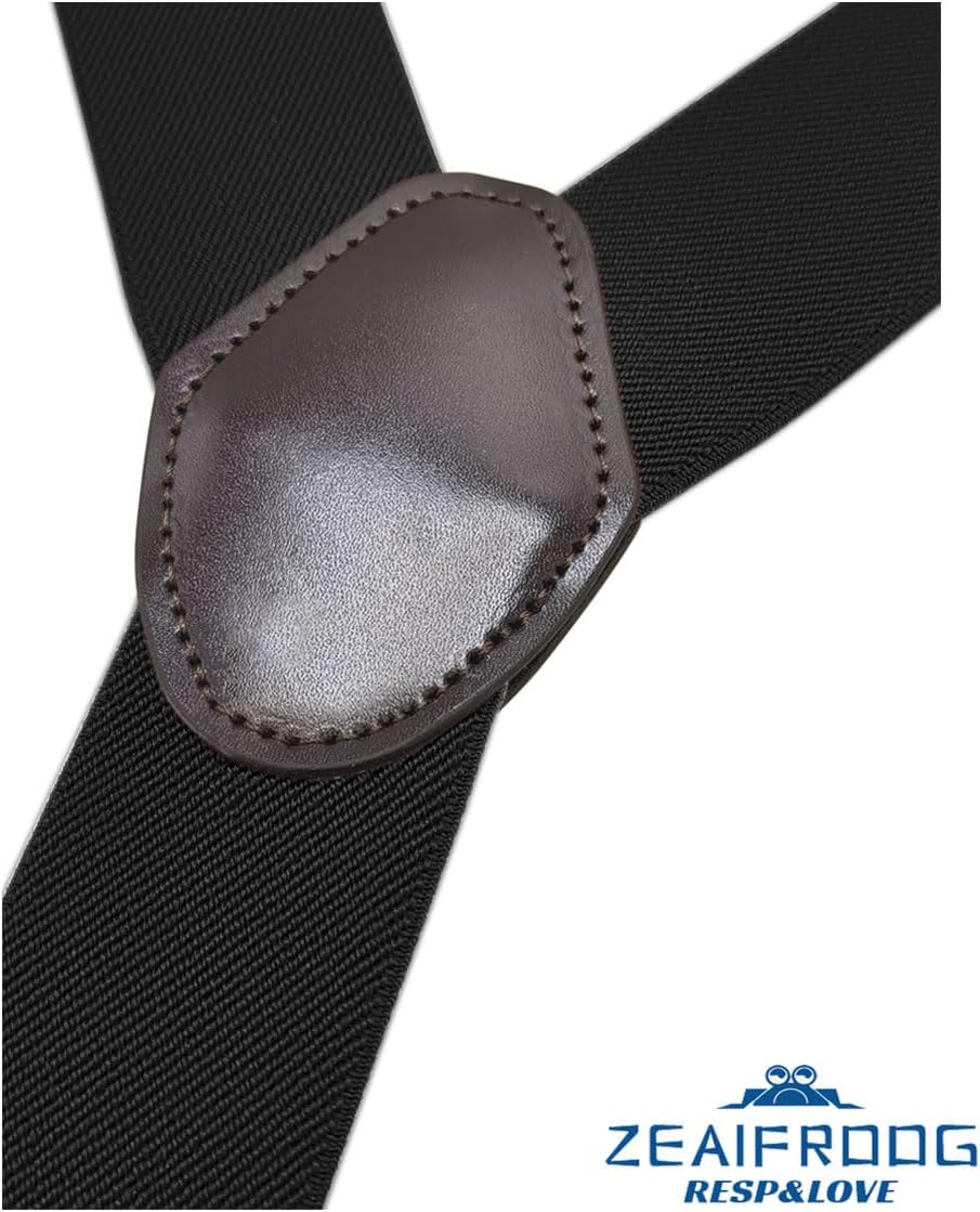 1.5 In Y Belt Loop Suspenders for Unisex Under Clothing with 3 Hooks.