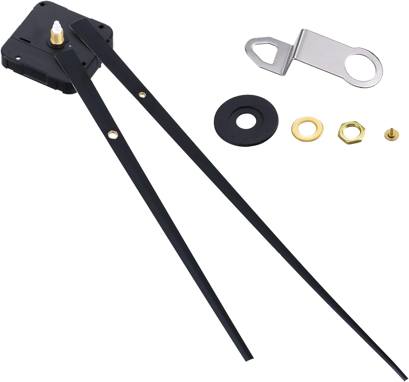 Mudder High Torque Clock Movement with 2 Hands to Fit Dials up to 58.6 cm/ 23.1 Inches in Diameter (Shaft Length 23 mm/ 9/10 Inches, Black)