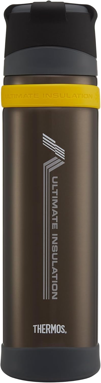 Thermos - Charcoal Ultimate Flask (900ml), Reusable Insulated Stainless Steel Thermal Coffee Cup for Hot or Cold Drinks, Vacuum Sealed Water Flask with a Leak-Proof Lid, 24hr Hot/24hr Cold
