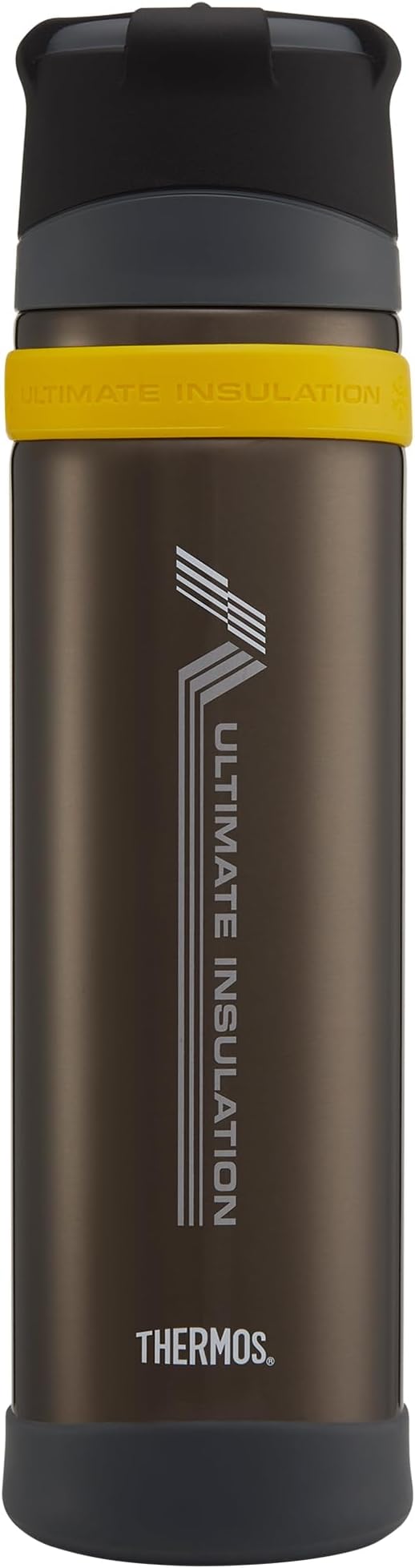 Charcoal Ultimate Flask (900ml), Reusable Insulated Stainless Steel Thermal Coffee Cup for Hot or Cold Drinks, Vacuum Sealed Water Flask with a Leak-Proof Lid, 24hr Hot/24hr Cold