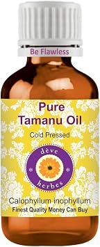 Deve Herbes Pure Tamanu Oil Calophyllum inophyllum Cold Pressed 10ml 0.33 oz