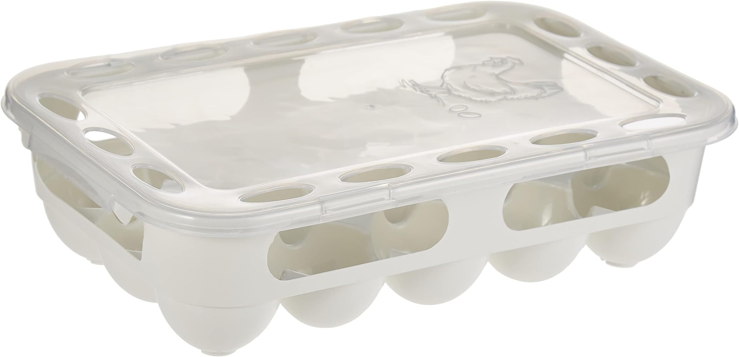 ORGANiZERS Kitchen Egg Holder for Refrigerator, Fridge Organizers and Storage Clear, BPA Free Plastic Storage Container with Lid 15 Eggs Tray Bins, ORG-31