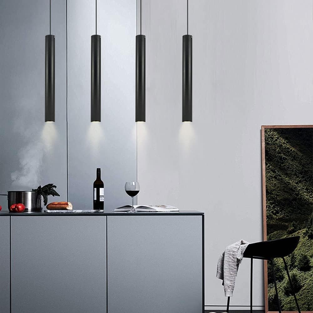 Wall Lamp，Led Black Light Cylindrical Metal Drop Ceiling Spotlight, Kitchen Island Surface Mounted Accent Spot Light, Dining Room Bedroom Suspension Lighting Fixture/6000K/Medium